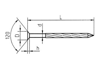 Гвоздь винтовой ГОСТ 7811-7070 Гвоздь винтовой ГОСТ 7811-7070